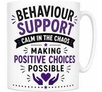 Behaviour Support Calm in The Chaos Making Positive Choices Possible Inspirational Teaching Assistant Ceramic Mug Gift Mug