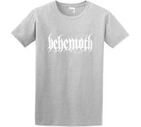 Behemoth Blackened Death Metal Band Logo O Neck Men T Shirt Grey