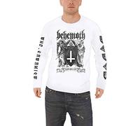 Behemoth T Shirt The Satanist Band Logo Official Mens White Long Sleeve M