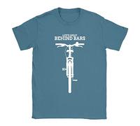 Behind Bars - Bike Mens T-Shirt Medium Denim Cycling Sports Gift for Cyclist Dad