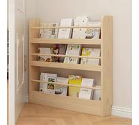 Behind Door Bookshelf - Space-Saving Wooden Bookcase with 3/4/5/6 Tiers for Living Room & Kids' Room Storage - 23.6" L x 3.9" D x 35.1" H