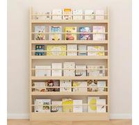 Behind Door Bookshelf Wooden SpaceSaving Bookcase for Kids 6Tier Storage Shelves 19.7" L x 3.9" D x 70.1" H Living Room Organizer Home Décor Solution