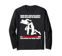 Behind Every Athlete is a Track and Field Mom Funny Athlete Long Sleeve T-Shirt