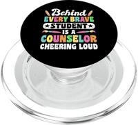 Behind Every Brave Student Is A School Counselor PopSockets PopGrip for MagSafe