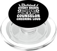 Behind Every Brave Student Is A School Counselor PopSockets PopGrip for MagSafe