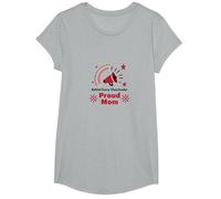 Behind Every Cheerleader Proud Mom T-Shirt, Girls, Heather Grey, Small