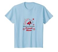 Behind Every Cheerleader Proud Mom T-Shirt, Kids, Baby Blue, 8 Years