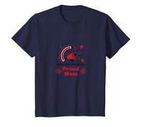 Behind Every Cheerleader Proud Mom T-Shirt, Kids, Navy, 8 Years