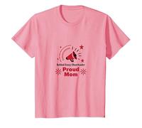 Behind Every Cheerleader Proud Mom T-Shirt, Kids, Pink, 8 Years