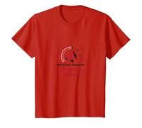 Behind Every Cheerleader Proud Mom T-Shirt, Kids, Red, 8 Years