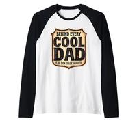 Behind Every Cool Dad is an Even Cooler Daughter Father Day Raglan Baseball Tee