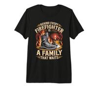 Behind Every Firefighter is A Family that Waits Firefighters Premium T-Shirt