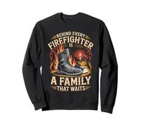 Behind Every Firefighter Is A Family That Waits Firefighters Sweatshirt