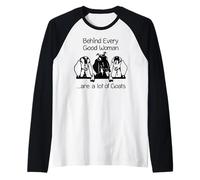 Behind Every Good Women are a lot of Goats Raglan Baseball Tee