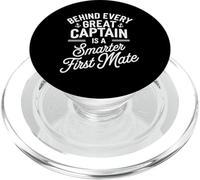 Behind Every Great Captain Is A Smarter First Mate Boat PopSockets PopGrip for MagSafe