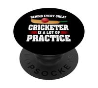 Behind Every Great Cricketer Is A Lot Of Practice Cricket PopSockets Adhesive PopGrip