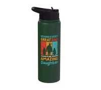 Behind Every Great Dad is an Amazing Daughter Stainless Steel Insulated Water Bottle