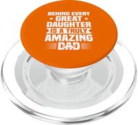 Behind Every Great Daughter Amazing Dad Father's Day PopSockets PopGrip for MagSafe