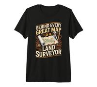 Behind Every Great Map is a Land Surveyor Surveying Premium T-Shirt