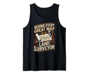 Behind Every Great Map is a Land Surveyor Surveying Tank Top