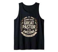 Behind Every Great Pastor Is An Awesome Congregation Jesus Tank Top