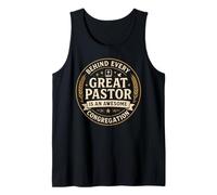 Behind Every Great Pastor Is An Awesome Congregation Jesus Tank Top