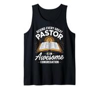 Behind Every Great Pastor Is An Awesome Congregation Jesus Tank Top