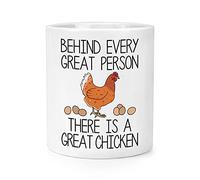 Behind Every Great Person There is A Great Chicken Makeup Brush Pencil Pot