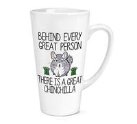 Behind Every Great Person There is A Great Chinchilla 17oz Large Latte Mug Cup