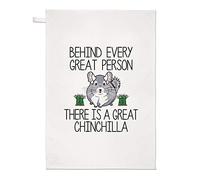 Behind Every Great Person There is A Great Chinchilla Tea Towel Dish Cloth