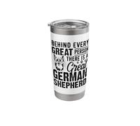 Behind Every Great Person There is A Great German Shepherd Stainless Steel Insulated Tumbler