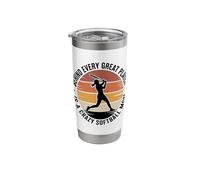 Behind Every Great Player is A Crazy Softball Mom Stainless Steel Insulated Tumbler