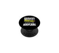 Behind Every Harvest Is A Yellow Airplane Crop Dusting PopSockets Adhesive PopGrip