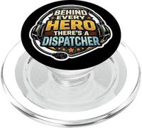 Behind Every Hero There's A Dispatcher First Responder 911 PopSockets PopGrip for MagSafe