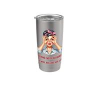 Behind Every Husband is A Wife Rolling Her Eyes Funny Retro Stainless Steel Insulated Tumbler