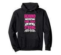 Behind Every Long Haul Is A Strong Wife - Trucker Wife Pullover Hoodie