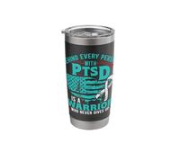 Behind Every Person with PTSD Warrior Supportive Statement Stainless Steel Insulated Tumbler