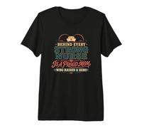 Behind Every Strong Nurse is A Proud Mom Premium T-Shirt
