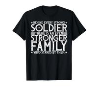 Behind Every Strong Soldier, There is an Even Stronger Value Graphic T-Shirt, Men, Black, M