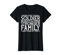 Behind Every Strong Soldier, There is an Even Stronger Value Graphic T-Shirt, Women, Black, XL
