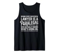 Behind Every Successful Lawyer is A Paralegal Gavel Design Tank Top