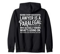 Behind Every Successful Lawyer Is A Paralegal Gavel Design Zip Hoodie