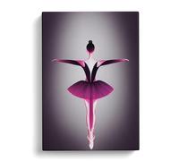 Behind The Ballerina Grey, Purple, Purple Canvas Print for Living Room Bedroom Home Office Décor, Wall Art Picture Ready to Hang, 30x20 Inch (76x50 cm)