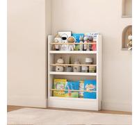 Behind The Door Bookshelf - Space-Saving 3/4/5-Tier Wooden Bookcase with Open Shelves - Wall-Mounted Storage for Toys, Books & More - Stylish Narrow Design