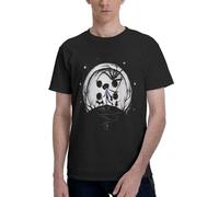 Behind The Door T Shirt Coraline Eyes Snappers Blue Hair Popular Graphic Beach Tshirt 100 Cotton Kawaii Tees Crew Neck Clothes Black