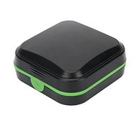 Behind-The-Ear Hearing Aid Case,Waterproof Drop Resistance Storage Box Portable Protective Box Hearing Aid Container for Storing Hearing Aids, Black and Green