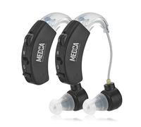 Behind The Ear Sound Amplifier - BTE Sound Ear Amplification Device and Digital Sound Enhancers for Seniors, Noise Reducing, Black, by MEDca
