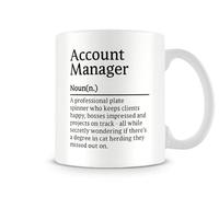 Behind The Glass - Account Manager Definition - Funny Mug for The Office | Mug for a Customer Manager, Ceramic, 11fl.oz.