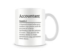 Behind The Glass - Accountant Definition - Funny Mug for The Office | Mug for a Bookkeeper, Ceramic, 11fl.oz.