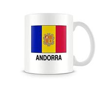 Behind The Glass - Andorra Flag - Printed Mug - Great Gift/Present Idea, Ceramic, 11fl.oz.